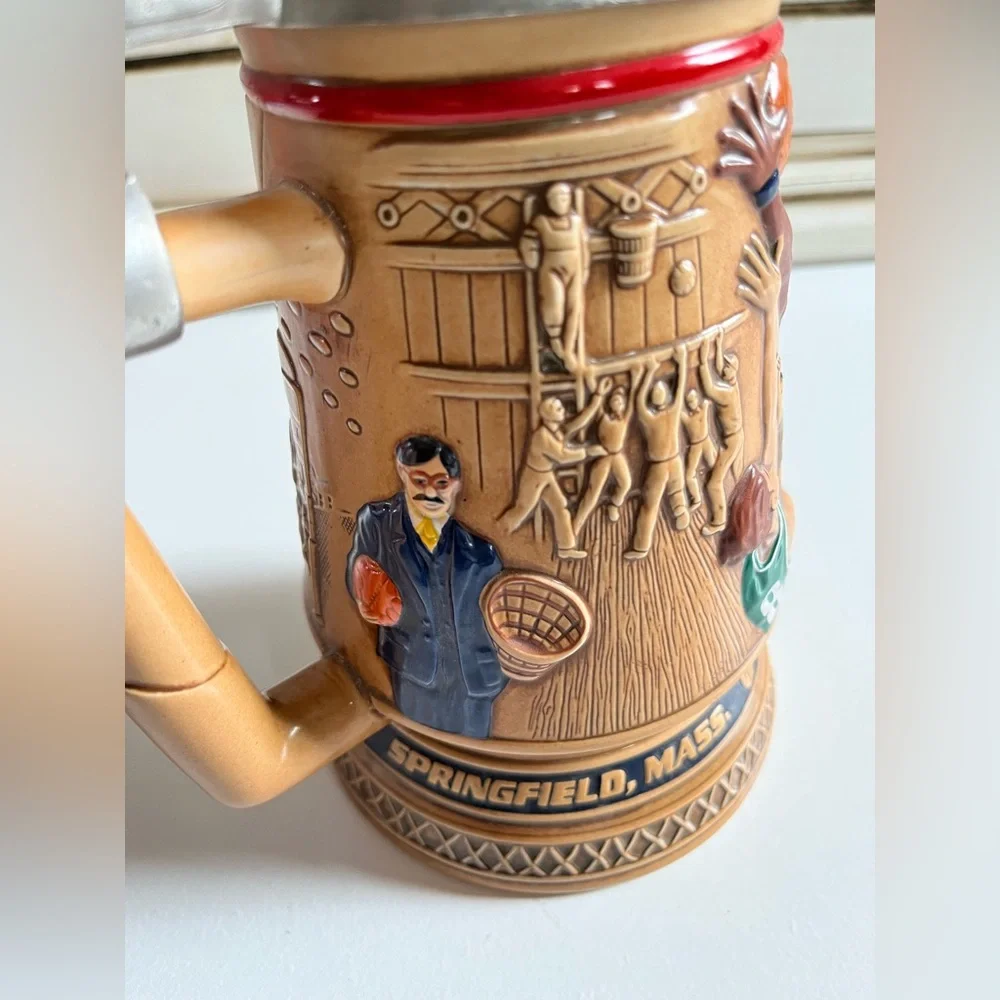 Vintage Avon Stein A Century of Basketball Stein 1993 Hand crafted in Brazil Cup